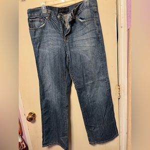 Seven7 Jeans Men's 33x30 SM72 Relaxed Fit Blue Denim With Fade Distressed